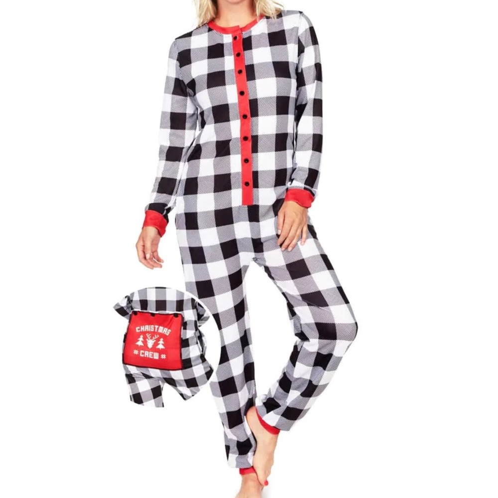 Tipsy Elves Christmas Crew Plaid Onsie